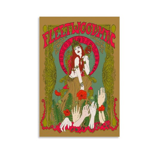nirol Fleetwood Mac Poster Band Posters Canvas Art Poster And Wall Art Picture Print Modern Family Bedroom Decor Posters 12x18inch(30x45cm)
