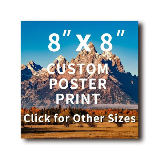 Printing Home Decor - Upload Your Photo/Image - Custom Personalized Photo To Canvas Poster Printing - Create Your Own Wall Print Artwork - 8x8 inches