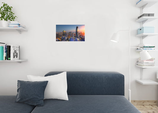 Bangkok Thailand Modern City Buildings Skyline Aerial Photo Cool Wall Decor Art Print Poster 18x12