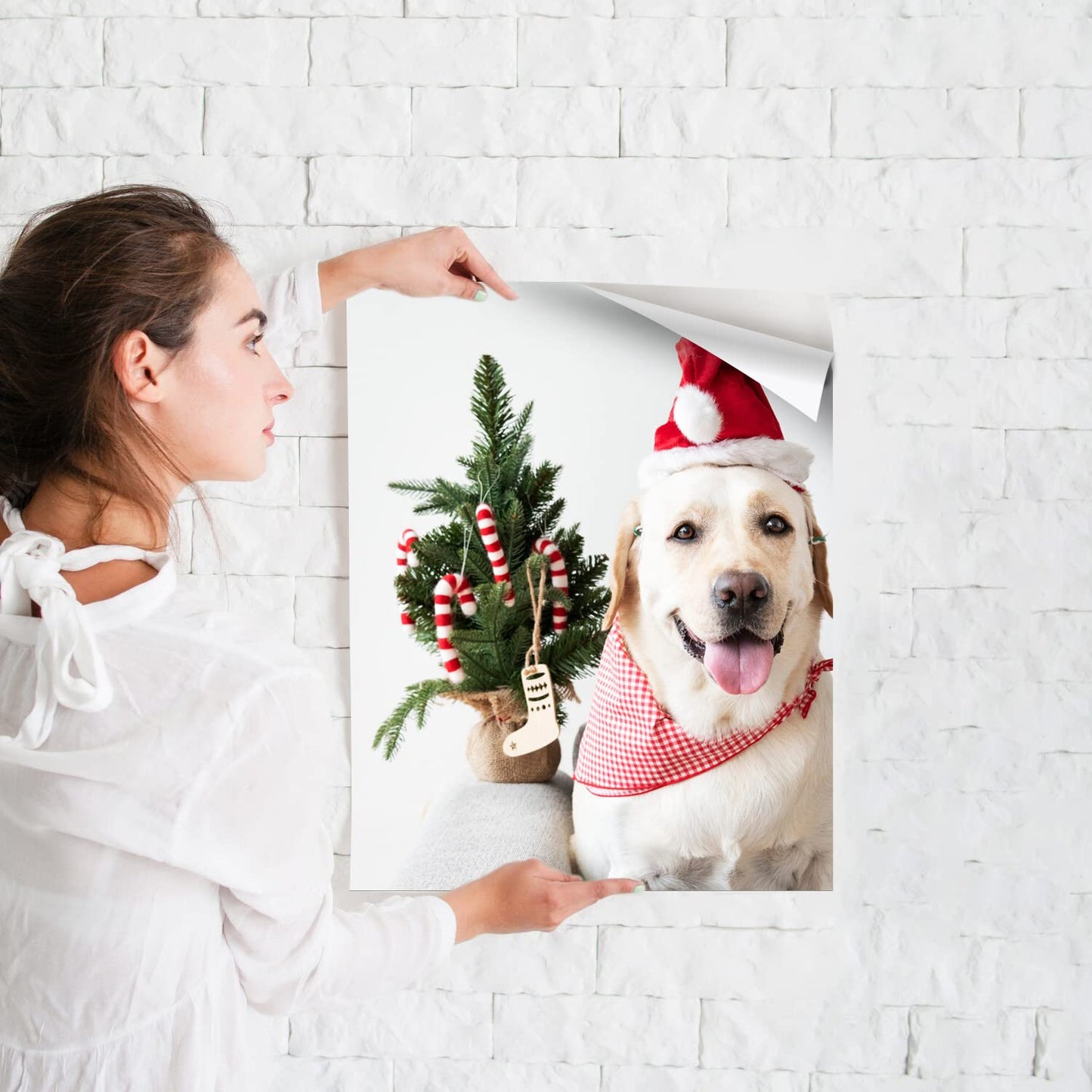 SIGNFORD Custom Poster Prints with Your Photos, Removeable Self-adhesive Photo Printings, Durable Waterproof Photo Collage for Wall, Home Decor Wall Art Prints - 8"x10"