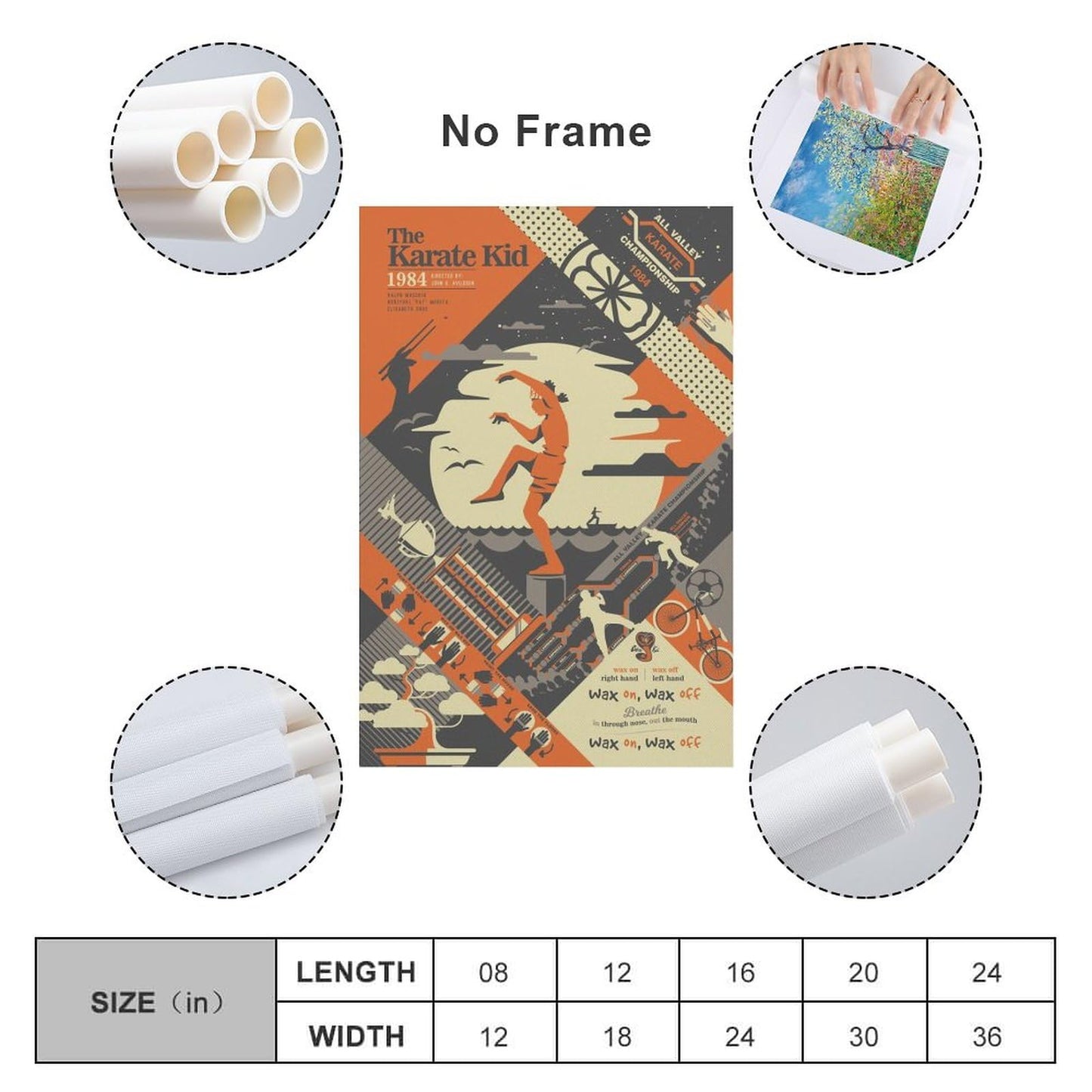 Movie Poster Karate Kid Art Print Canvas Poster Canvas Painting Posters And Prints Wall Art Pictures for Living Room Bedroom Decor 16x24inch(40x60cm) Unframe-style
