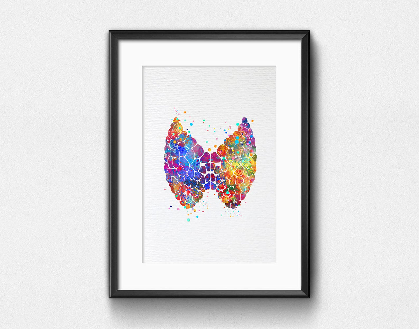 Dignovel Studios 8X10 Unframed Thyroid Gland Anatomy Human Body Abstract Medical Art Science Doctor Clinic Watercolor Art Print Poster Wall Art Nursery Kids Office Home Decor DN595