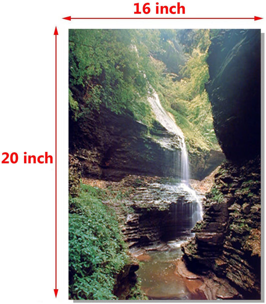 Watkins Glen New York Waterfall Nature Woods Scenery Wall Decor Art Print Poster (16x20)