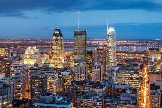 Montreal Canada City Skyline At Dusk Photo Photograph Cool Wall Decor Art Print Poster 18x12