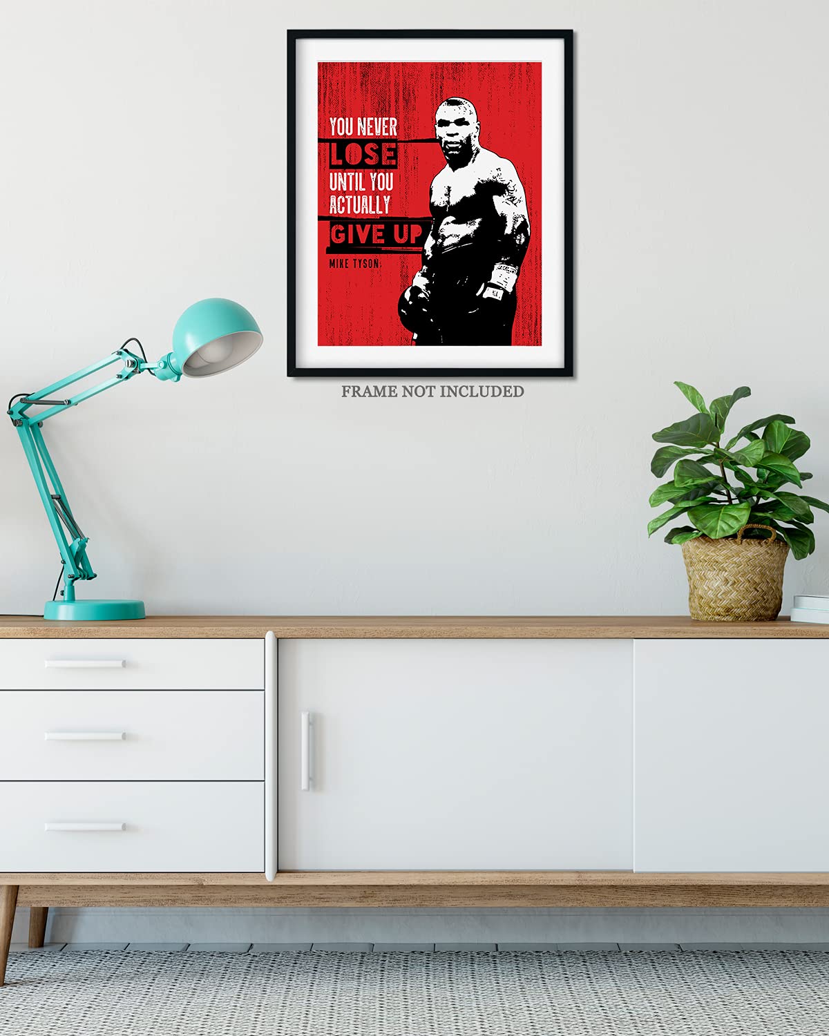 Motivational Sports Quotes - Boxing Poster, Print or Canvas - Mike Tyson Quote Wall Art - Great Gift for Boxers, Workout Enthusiasts & Weightlifters - 8x10 unframed print