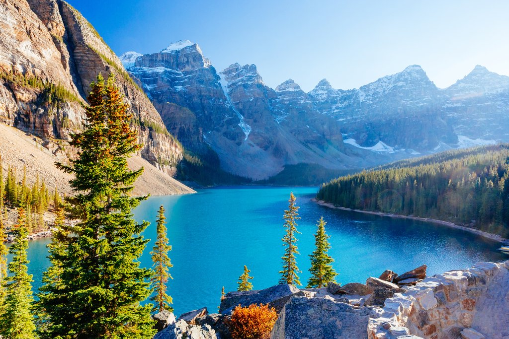 Moraine Lake Banff National Park Lake Louise Alberta Canada Photo Photograph Cool Wall Decor Art Print Poster 18x12