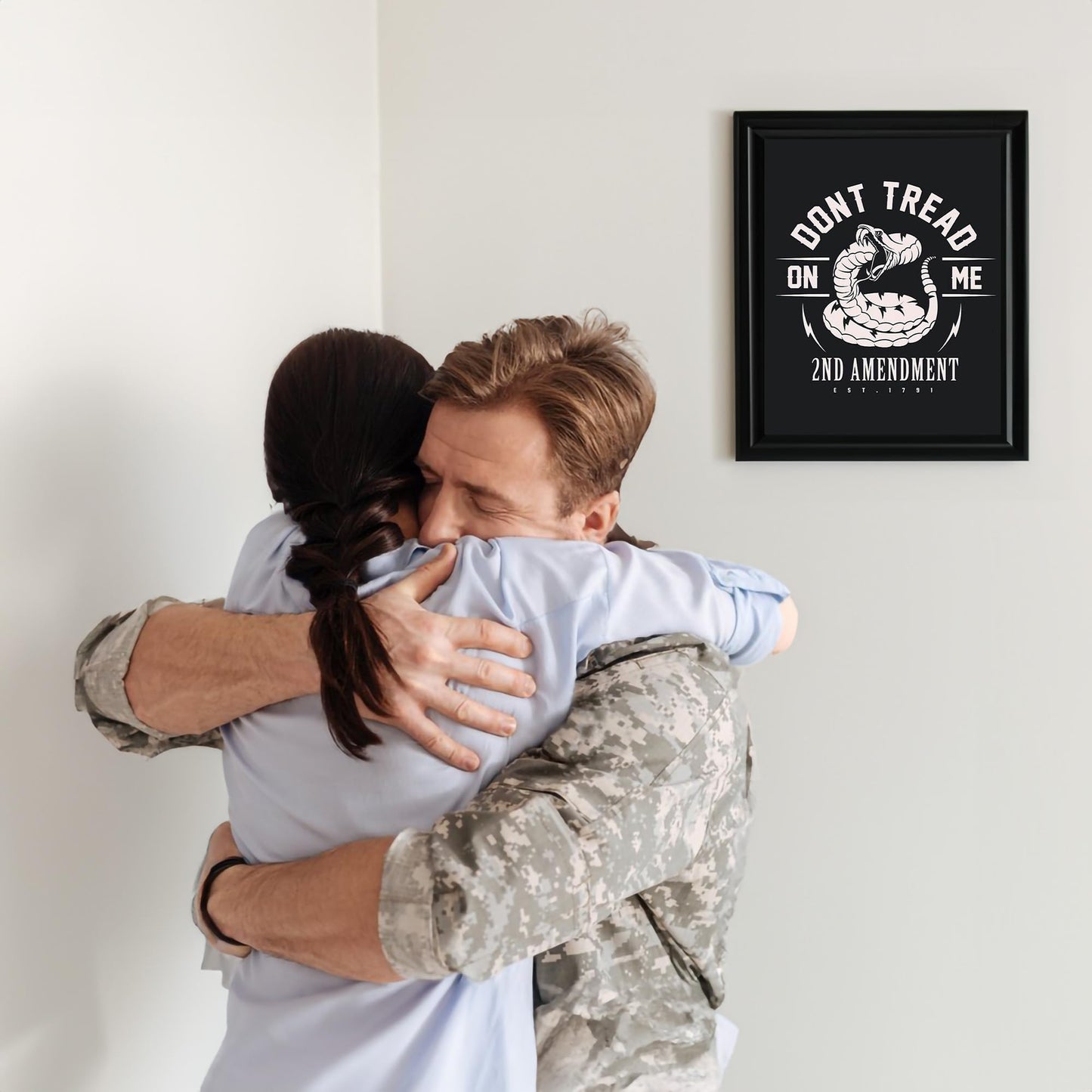 Dont Tread On Me 2nd Amendment - Patriotic Wall Art Poster, Our Motivational Wall Decor Is An Ideal Inspirational Art For Home Decor, Bedroom Decor, Man Cave Room Decor or 4th Of July, Unframed - 8x10