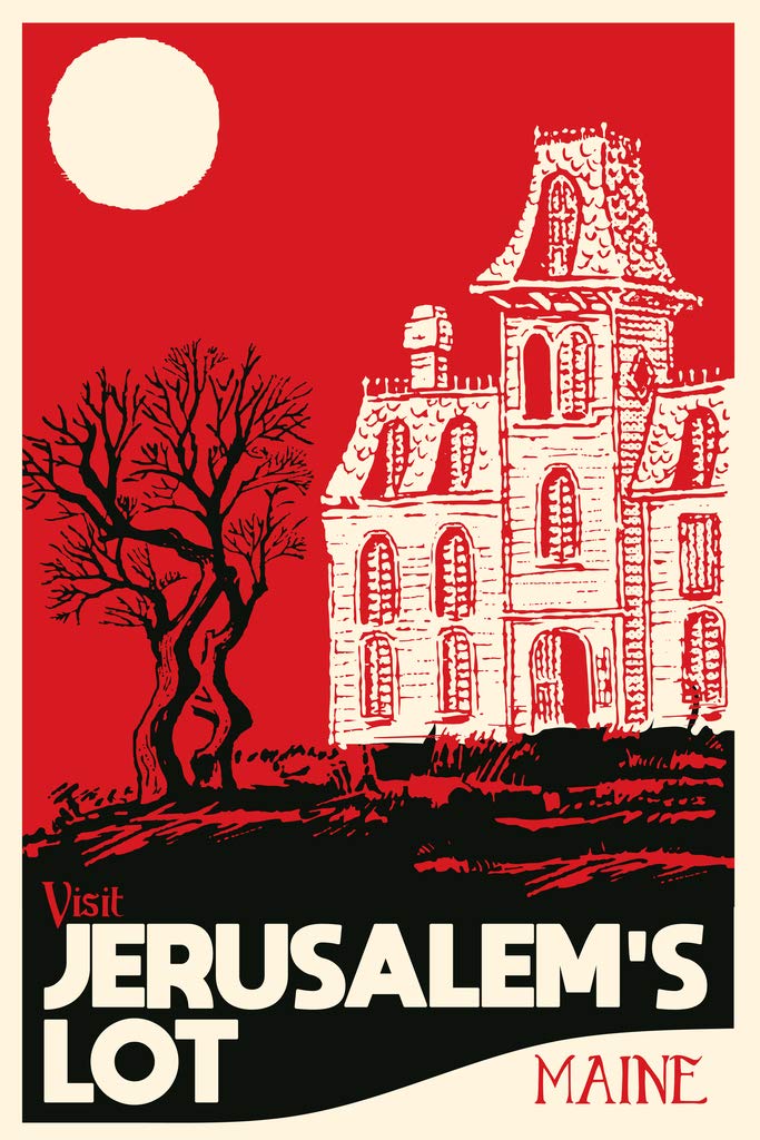Visit Jerusalems Lot Maine Fantasy Travel Classic Horror Spooky Scary Halloween Decorations Cool Wall Decor Art Print Poster 12x18