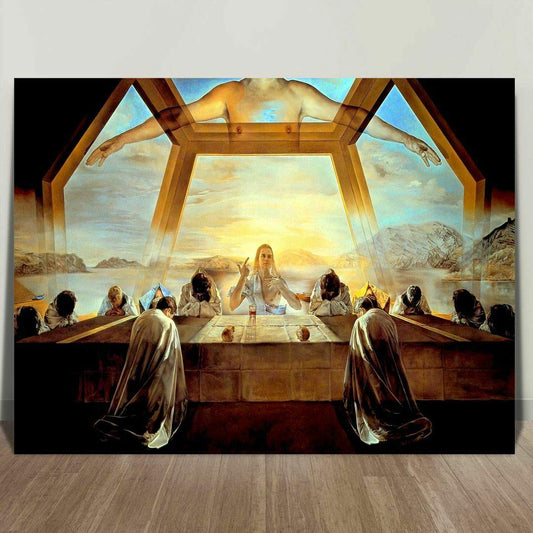 SALVADOR DALI LAST SUPPER JESUS CANVAS PRINT SURREAL ART Paintings Oil Painting Original Drawing Poster Photo Wall (8x10inch NO Framed)