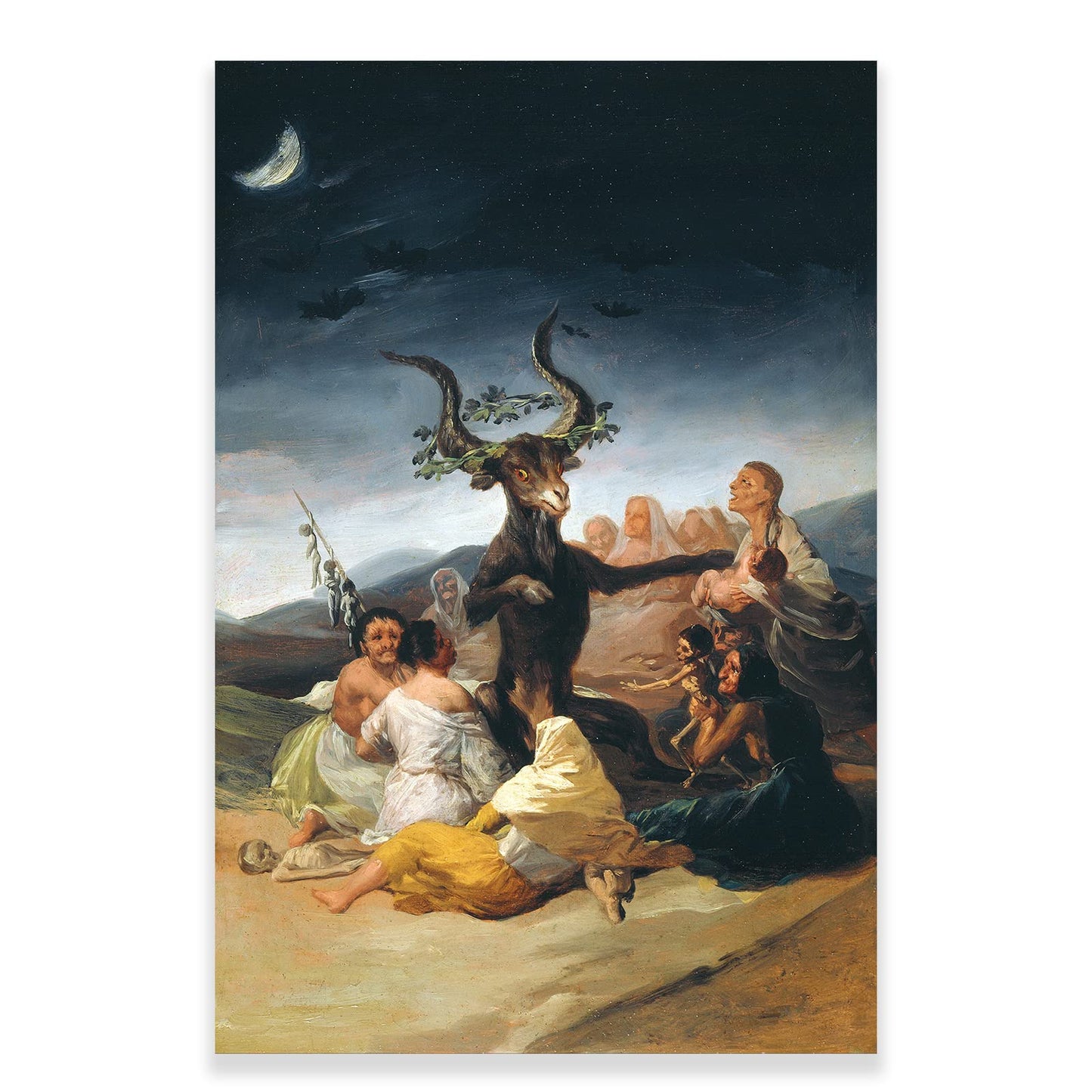 Albrecht Durer Knight Death and The Devil Print On Canvas - Vintage Painting Poster Gothic Wall Art Picture for Home Decor (Witches Sabbath,12x18in/30x45cm)