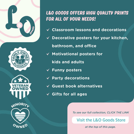 L&O Goods Let That Shit Go Room Posters | Funny Room Decor | Bathroom Art, Dorm Room Posters, Wall Art Decor For Yoga, Bedroom Decorations | Wall Posters Size 8x10 Inches | Not Framed