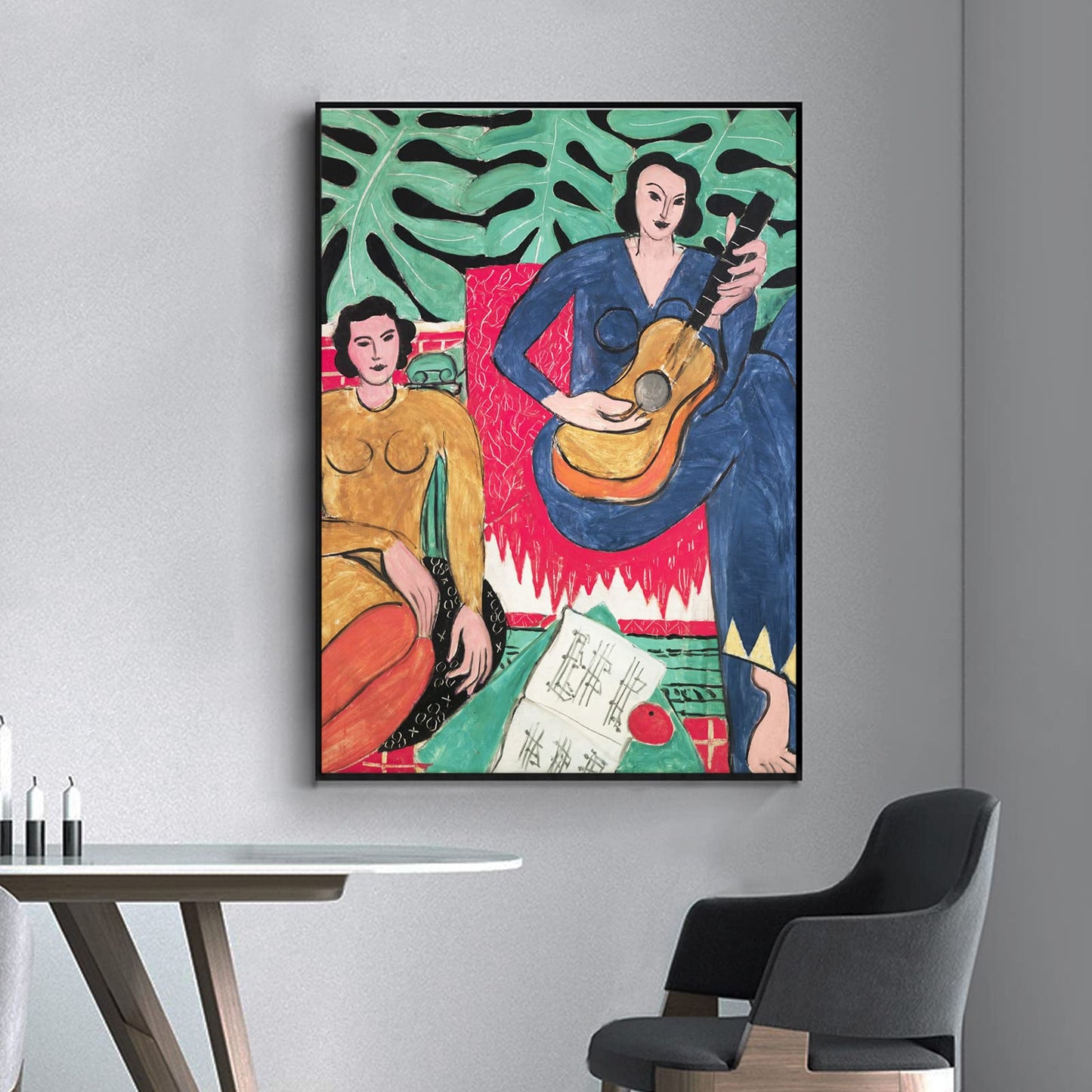 The Music (La Musique),by Henri Matisse Wall Art Fine Art Canvas Prints Reproduction,Matisse Poster,Matisse Print,Perfect Easy Gift (La Musique,12x16in/30x40cm)