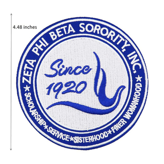 African American Sorority Sisterhood Finer Womanhood Embroidered Iron On Patch