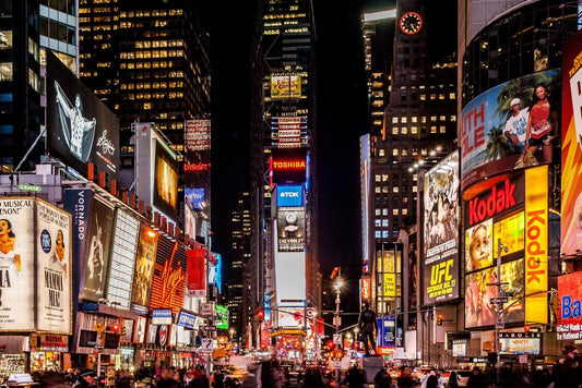 Times Square New York City NYC at Night Photo Photograph Cool Wall Decor Art Print Poster 18x12