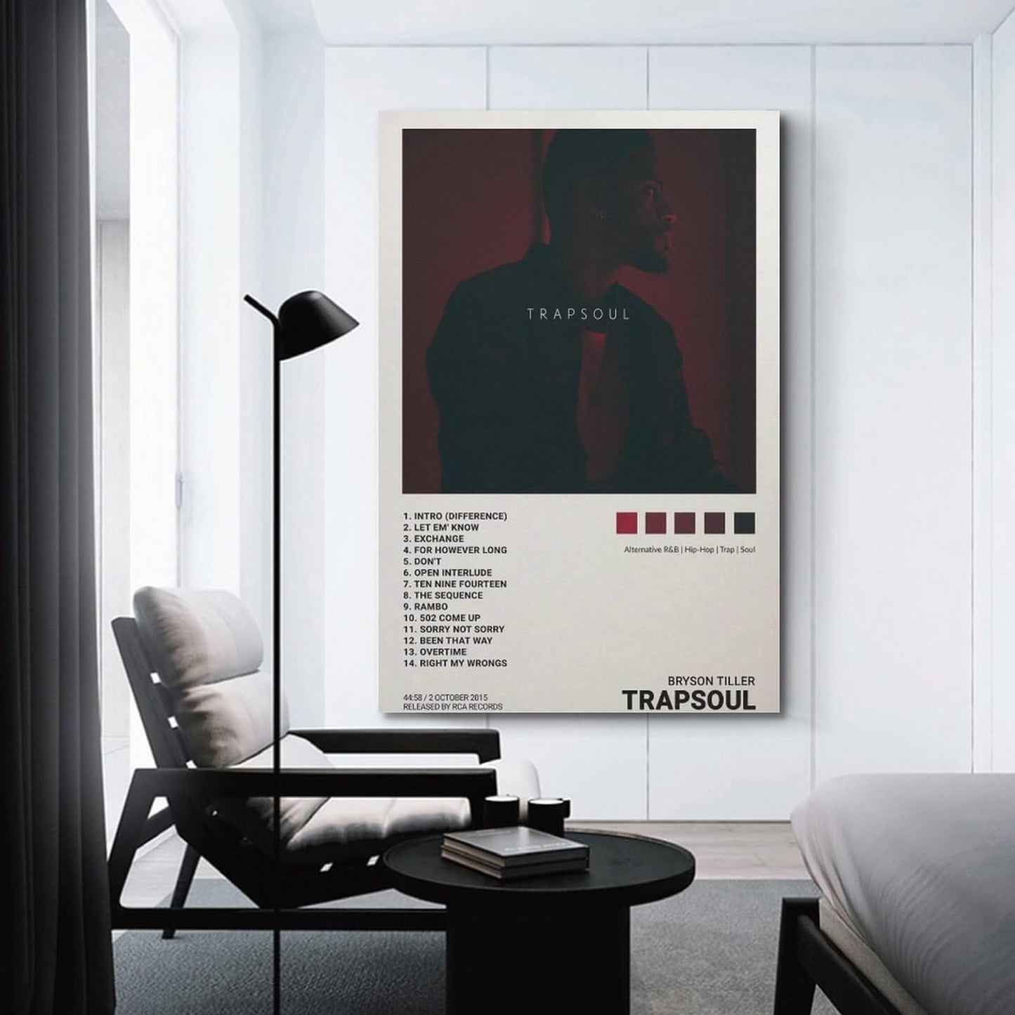 OrdaLi Bryson Poster Tiller Trapsoul Music Album Cover Canvas Poster Wall Art Decoration Print Picture Canvas Mural Suitable for Living Room Bedroom Decoration 08x12inch(20x30cm) Unframe-style