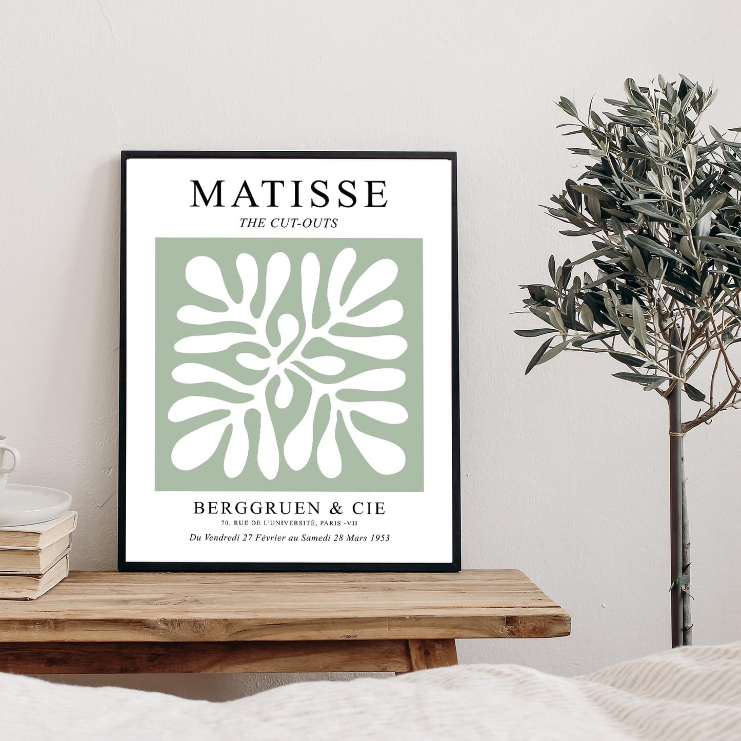 Matisse Wall Art Exhibition Poster & Prints , Sage Green Wall Posters for Room Decor Aesthetic, Abstract Wall Art Prints for Preppy Room Decor (Green, 11" X 14")
