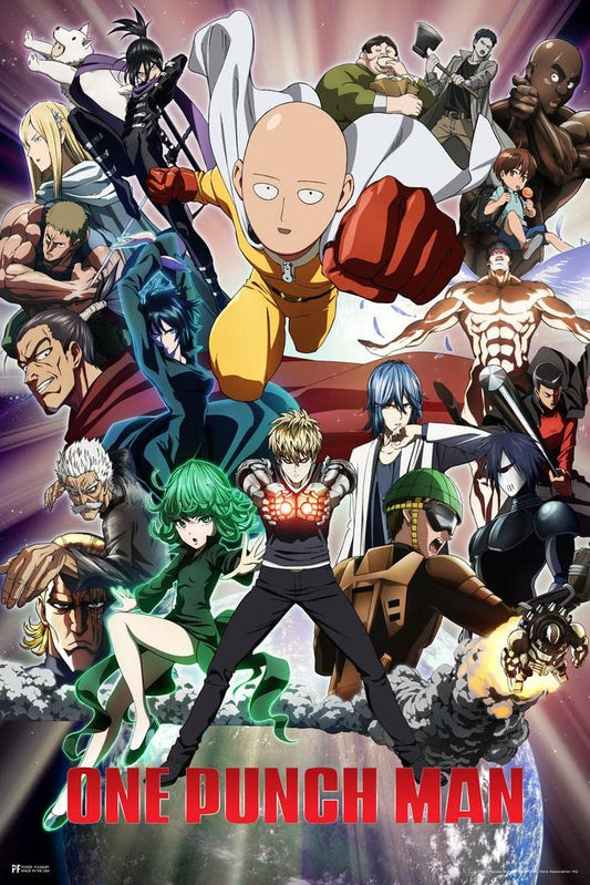 One Punch Man Poster Group Saitama Manga Comic Aesthetic Picture Photograph Japanese Bedroom Home Living Room Weeb Fan Birthday Gift Collage Characters Mens Thick Paper Sign Print Picture 8x12