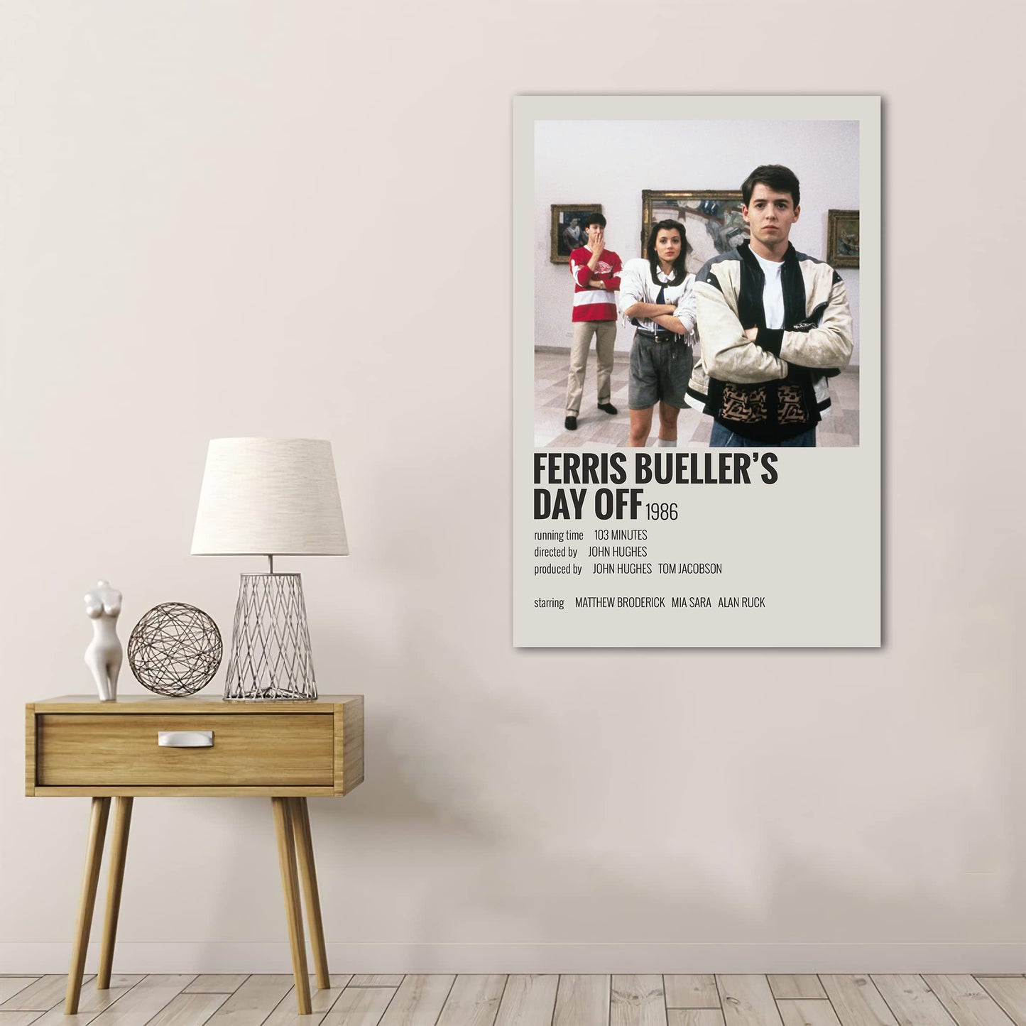 Movie Poster Cover Ferris Bueller's Day Off Poster Art Wall Canvas Pictures for Modern Room Decor Prints Unframed 12" x 18" WXHYZZ