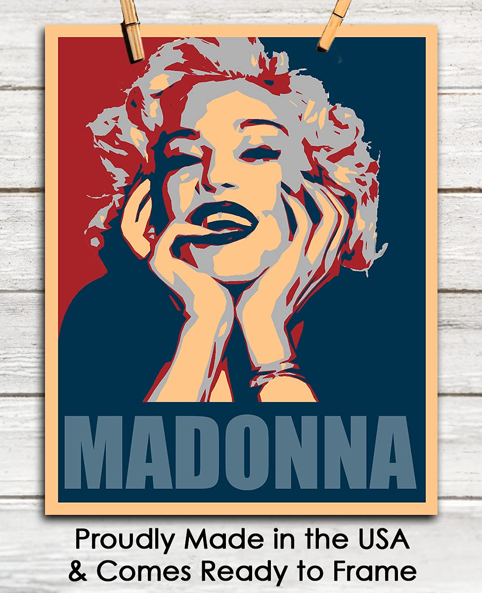 Madonna Wall Art Poster - Cool 8x10 Unframed Art Print - Contemporary Modern Room Decoration for Home, Office, Living Room and Bedroom - Creative Gift Idea for Music Lovers