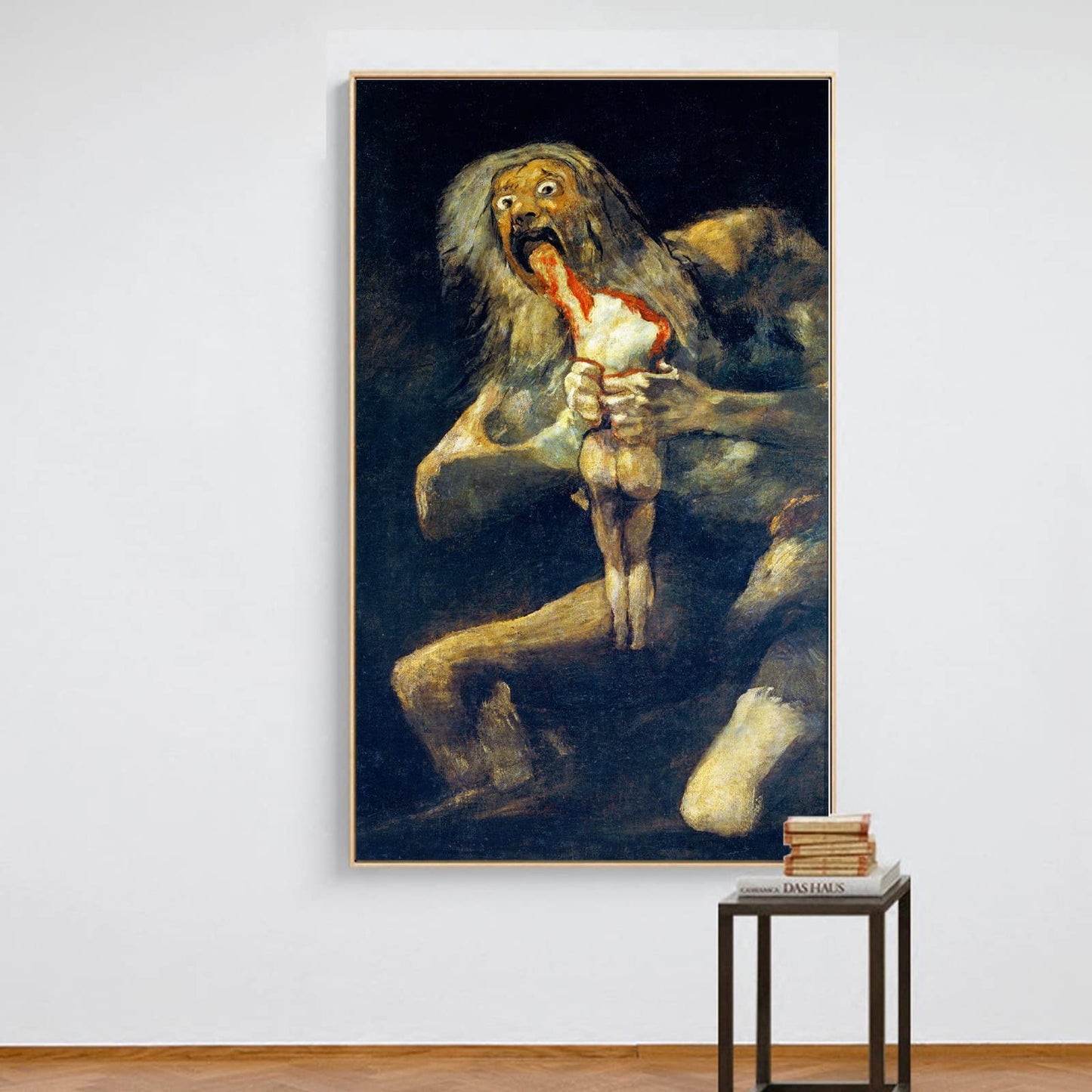 KWAY Francisco De Goya Poster - Saturn Devouring His Son Canvas Art Print - Modern Artwork Abstract Painting Cool Wall Decor for Bedroom Living Room Office Unframed (9x15in/23x38cm)