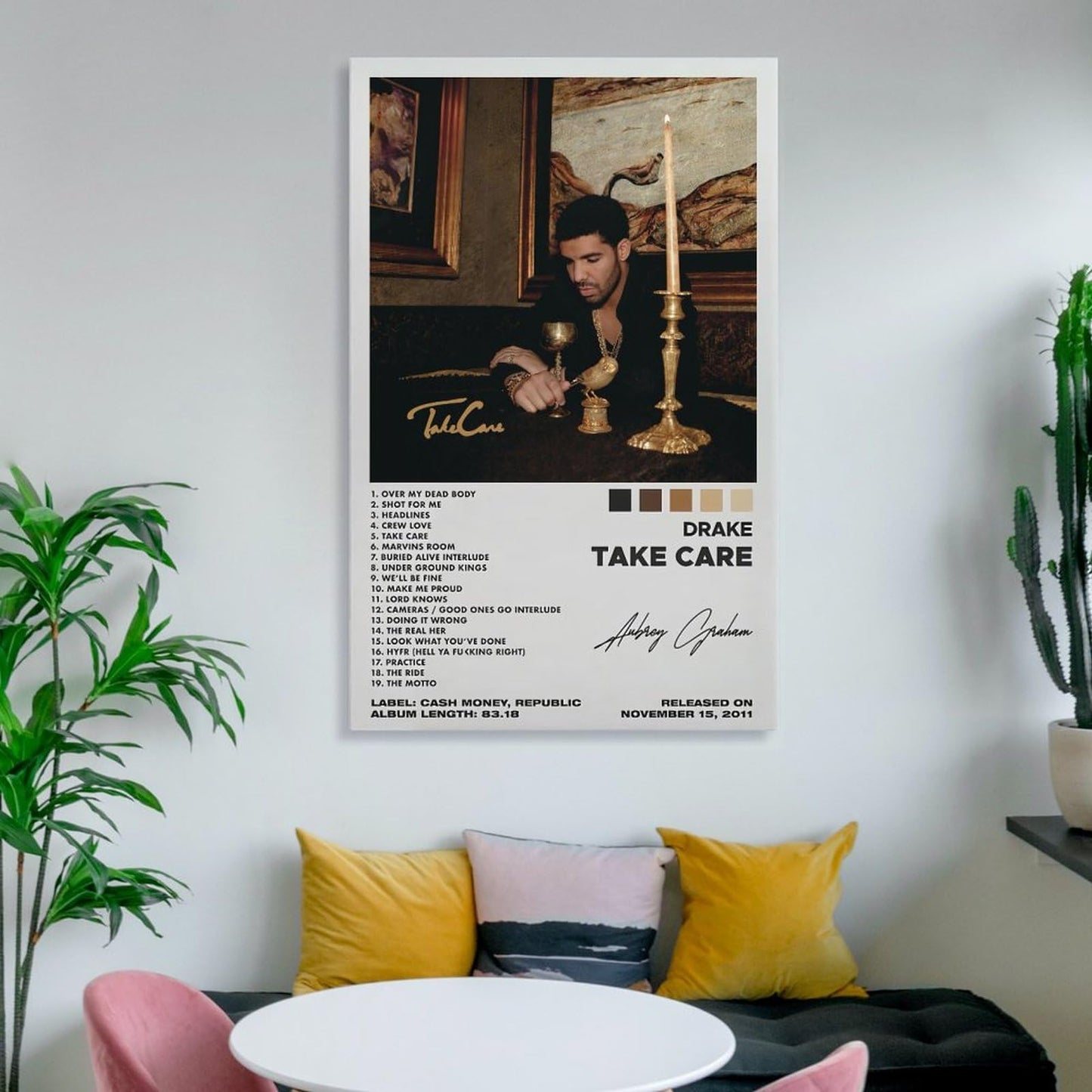 Take Care Album Cover Posters Music Posters Rapper Posters for Room Aesthetic Canvas Wall Art Prints for Wall Decor Room Decor Bedroom Decor Gifts 12x18inch(30x45cm) Unframe-style