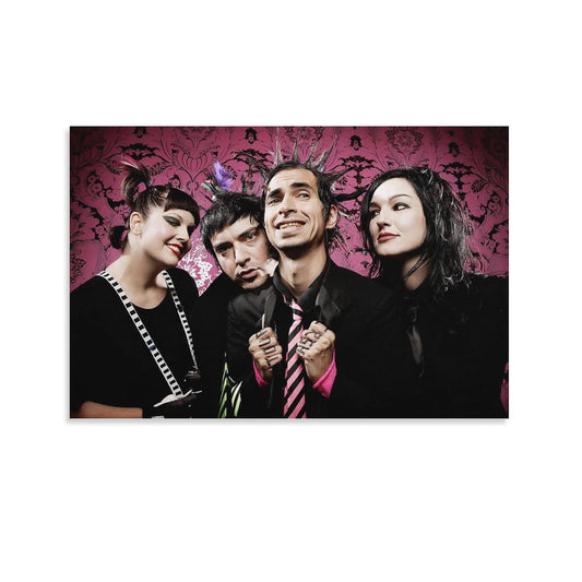 HOWhite Mindless Self Indulgence Poster Punk Band Canvas Art Poster And Wall Art Picture Print Modern Family Bedroom Decor Posters 12x18inch(30x45cm)