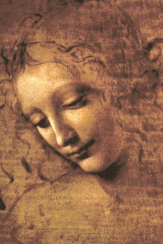 Leonardo Da Vinci La Scapigliata Poster Circa 1506 Head of A Woman Painting High Renaissance Style Cool Wall Decor Art Print Poster 12x18