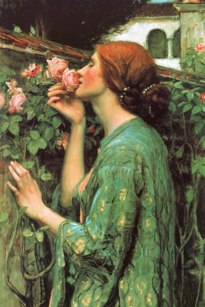 John William Waterhouse The Soul Of The Rose Realism Romantic Artwork Woman Portrait Oil Painting Wall Art Renaissance Art Prints JW Waterhouse Painting Cool Wall Decor Art Print Poster 12x18