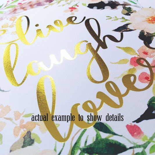 Eleville 8X10 Unframed Though she be but little she is fierce Real Gold Foil and Floral Watercolor Art Print Home Decor kids wall art Motivational Poster Holiday Shakespeare Quote wgn014