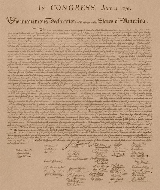 Posterazzi Vintage copy of The United States Declaration of Independence. Poster Print, (8 x 10)