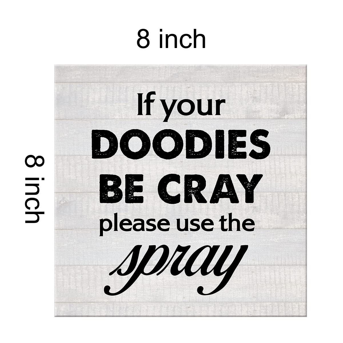 Country Bathroom Quote Canvas Prints Wall Art Decor Humor Bathroom Poster Painting Framed Artwork 8 x 8 Inch Home Restroom Shelf Wall Decoration Housewarming Gift