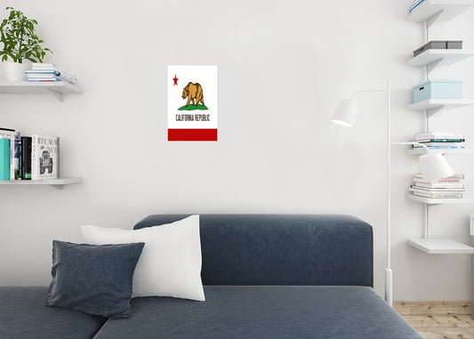 California Republic Bear State Flag Secession Secede Independent Union Country Leave United States Declare Independence Cool Wall Decor Art Print Poster 12x18
