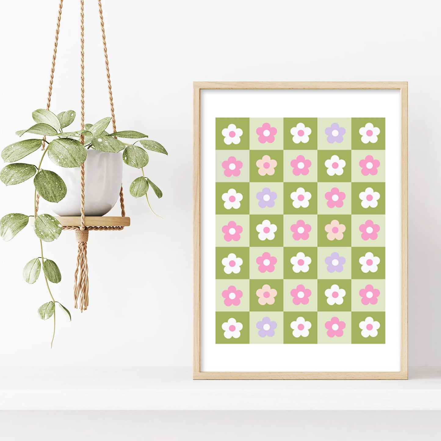 Whaline 9Pcs Preppy Posters Danish Pastel Wall Art Prints Room Decor for Teen Girls Bedroom College Dorm Room Posters Decorations(UNFRAMED 8x10)