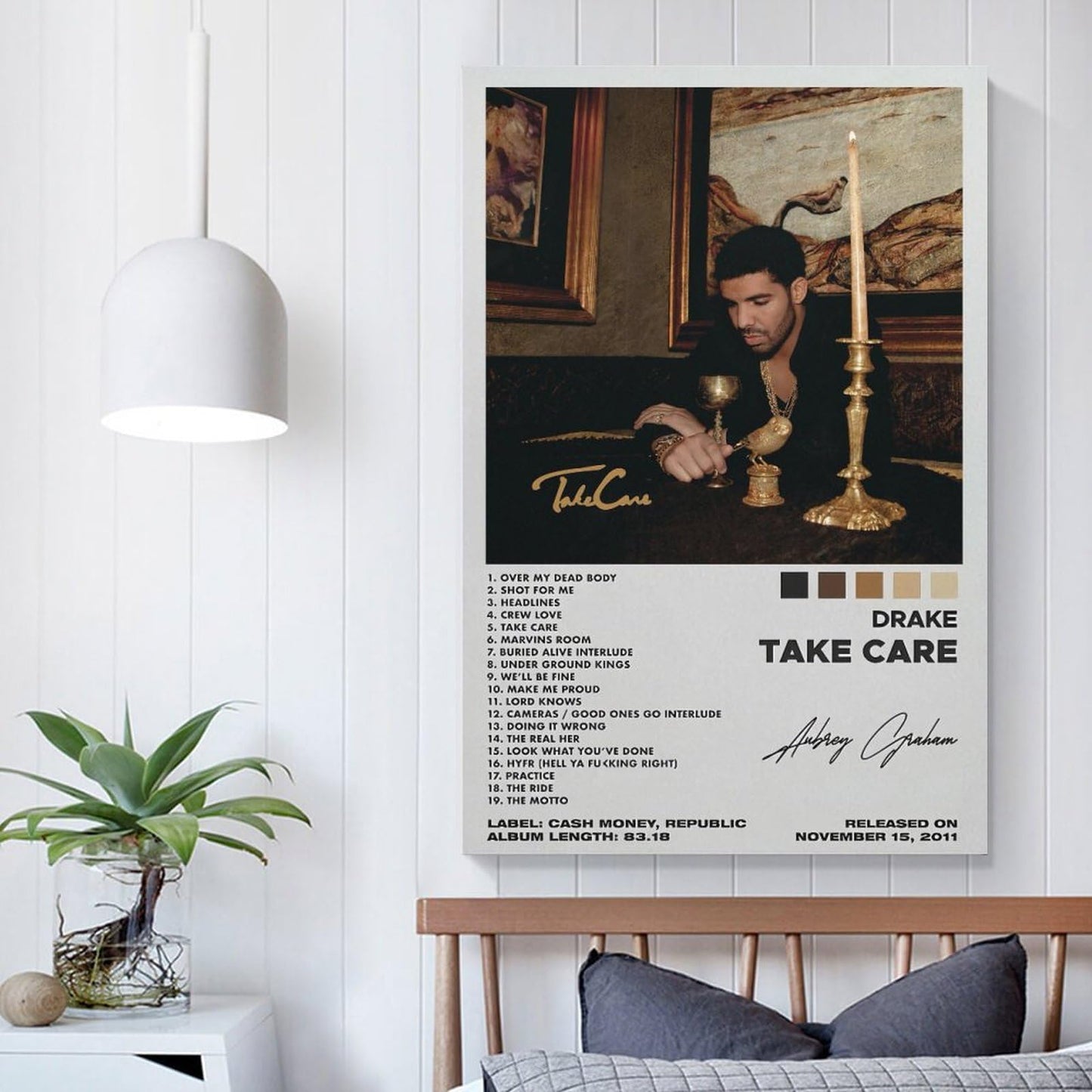 Take Care Album Cover Posters Music Posters Rapper Posters for Room Aesthetic Canvas Wall Art Prints for Wall Decor Room Decor Bedroom Decor Gifts 12x18inch(30x45cm) Unframe-style