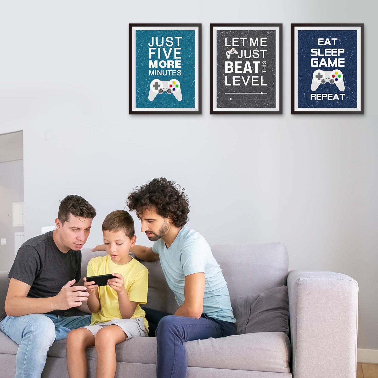 Video Game Art Print, Room Decorations for Bedroom, Gaming Wall Art for Kids Boy Playroom Home Decor, Boy Room Decor, Gaming Posters (Set of 3, 8X10in, Unframed)