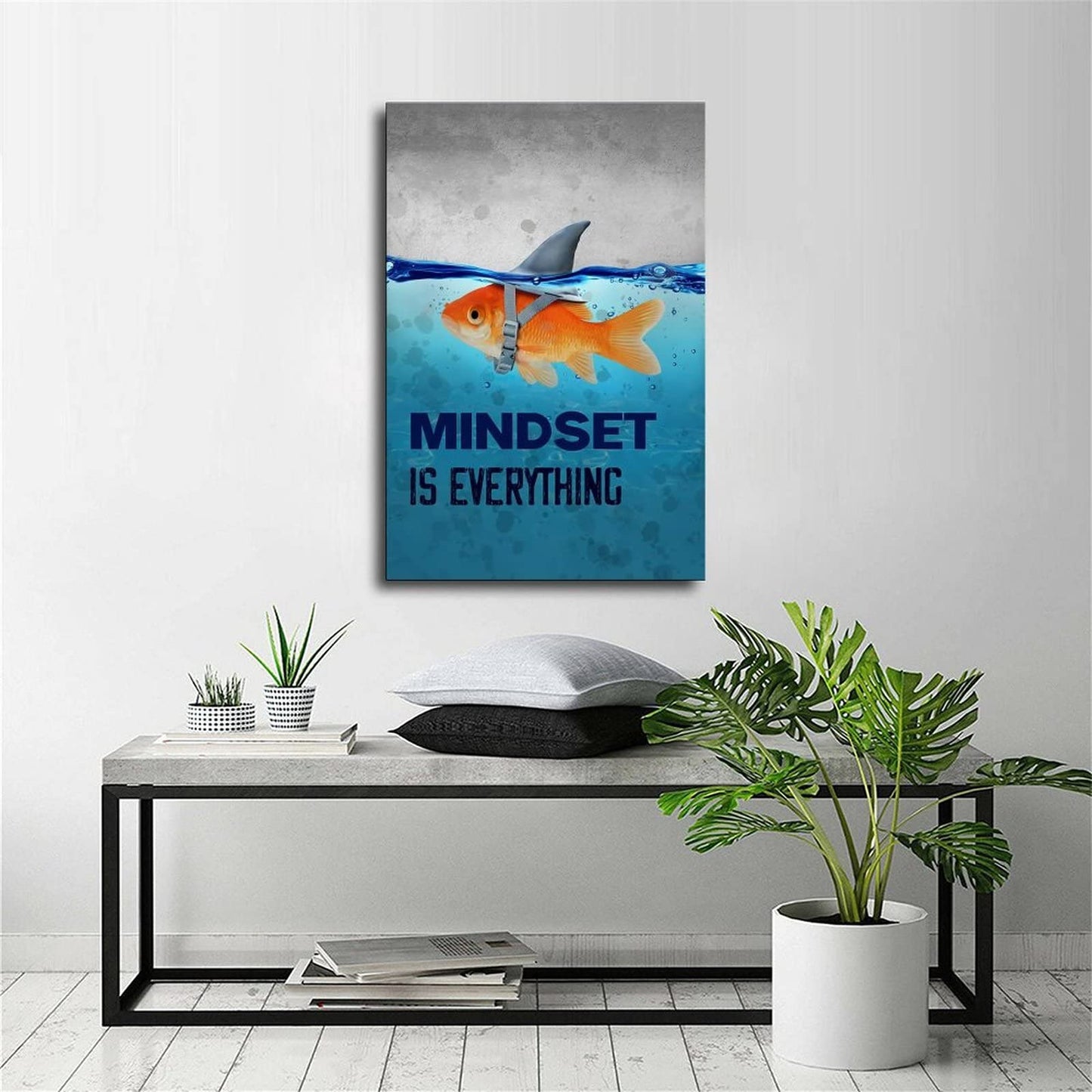 HHGaoArt Mindset Is Everything Wall Art Motivational Posters Canvas Prints Picture Paintings Home Decoration Unframed (12x18inch,Mindset 18)