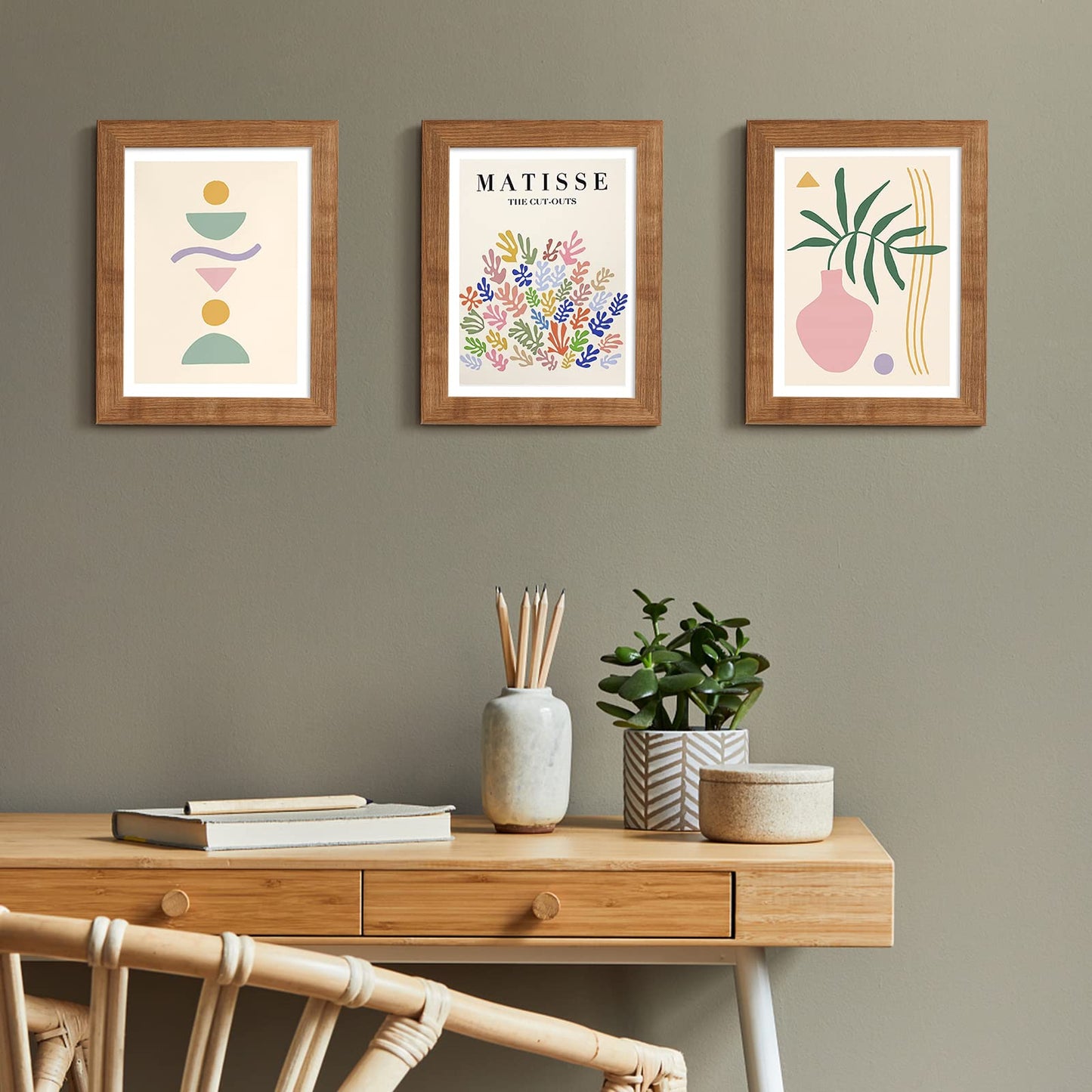 Matisse Wall Art, 9PCS Matisse Poster Pack Set ,Danish Pastel Room Decor Aesthetic Minimalist Wall Prints, Danish Pastel Wall Collage Matisse Prints for Living room Bedroom and Office(Unframed, 8x10)