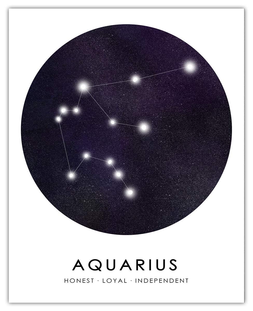 Aries Zodiac Astrology Poster: Unique Astronomy Boho Wall Art Poster for Home, Office, Bedroom & Living Room Decor | Unframed Posters 8x10"