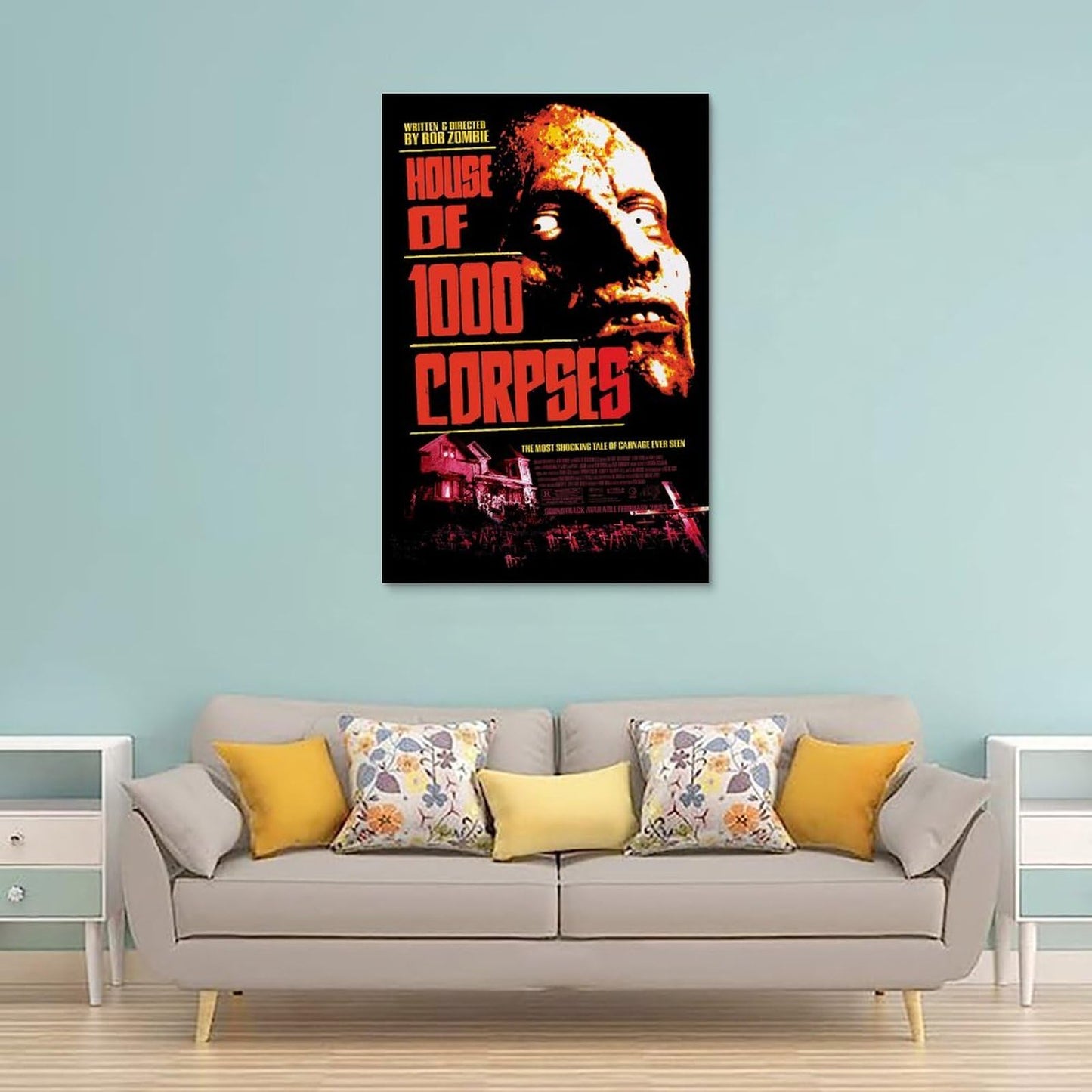 House Of 1000 Corpses Movie Poster Canvas Wall Art Picture Print Modern Family Bedroom Decor Posters For Room Aesthetic 08x12inch(20x30cm)