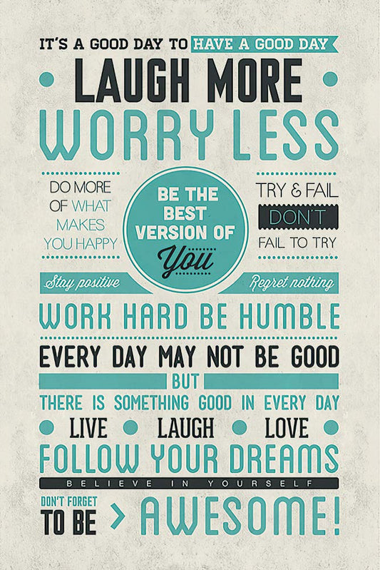 POSTER STOP ONLINE Don't Forget to Be Awesome - Motivational Poster/Print (Famous Life Quotes) (Size 24" x 36")
