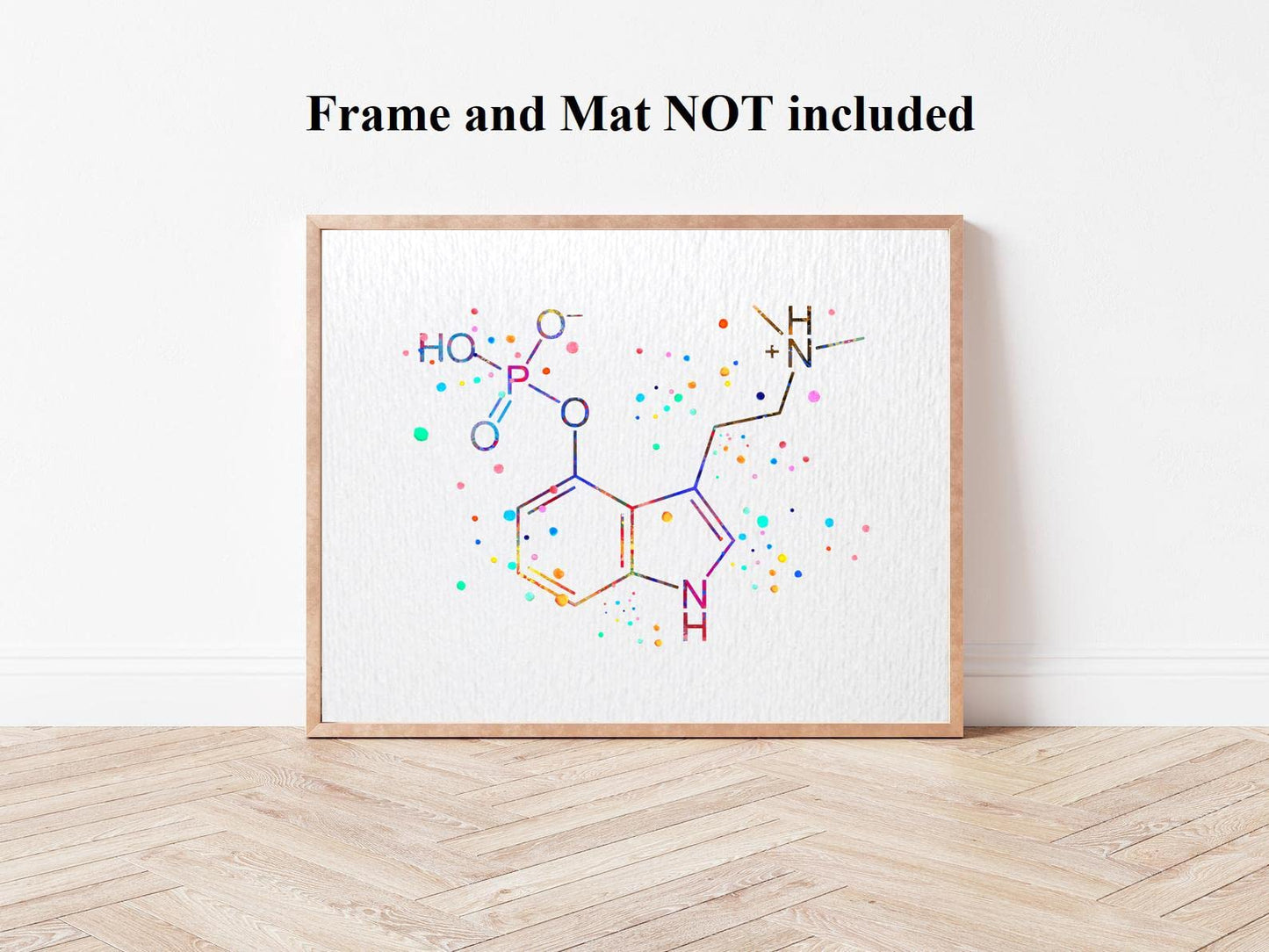 Dignovel Studios 8X10 Unframed Psilocybin Molecule Chemistry Magic Mushroom Nerd Science Biology Medical Art Watercolor Art Print Poster Wall Art Nursery Kids Office Home Decor DN593