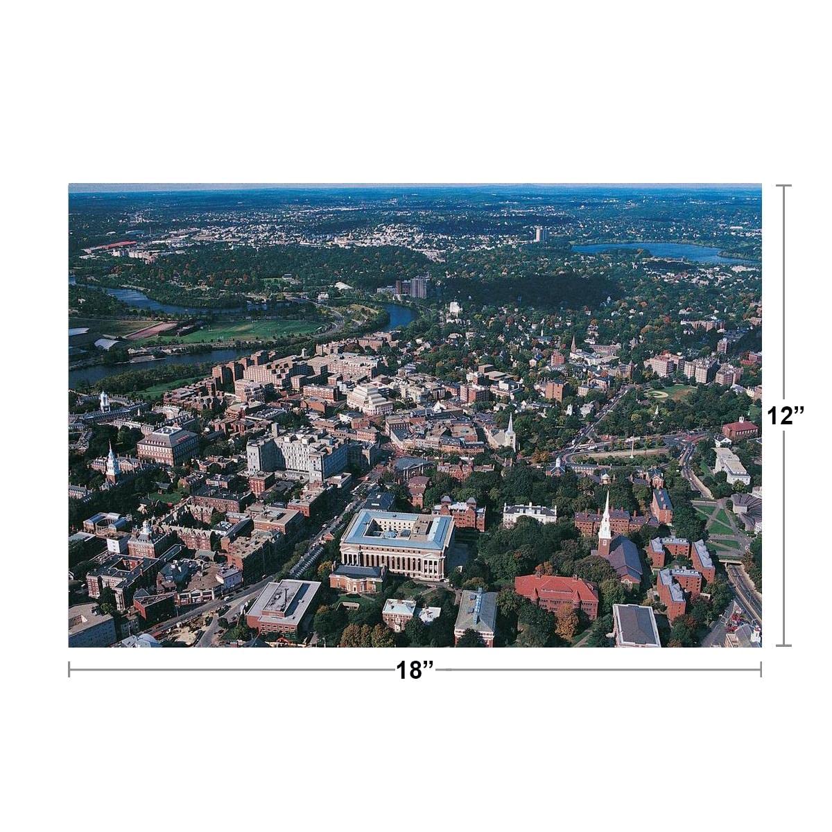 Harvard University Campus Aerial View Harvard Massachusetts Photo Photograph Cool Wall Decor Art Print Poster 18x12