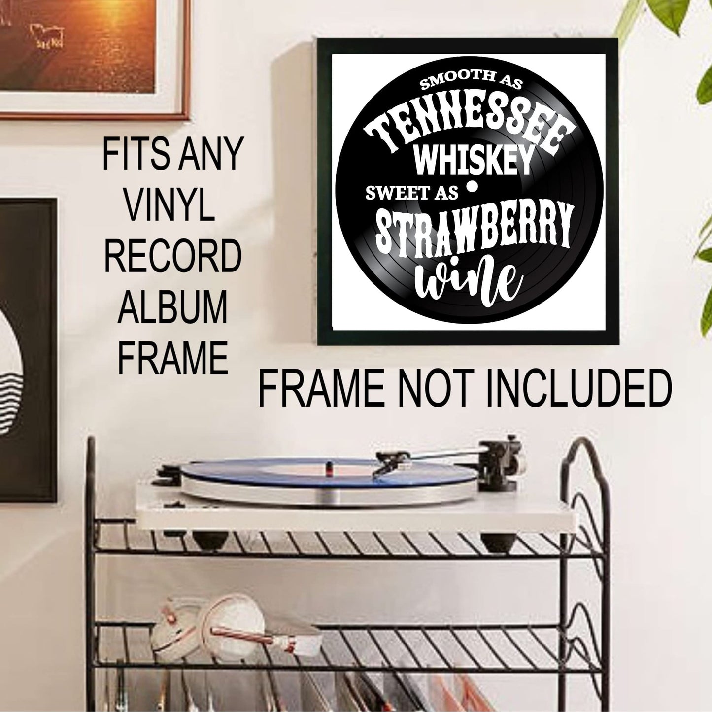 Tennessee Whiskey Song Lyric Art on a REAL Vinyl Record, Music Wall Art Decor, Country Music