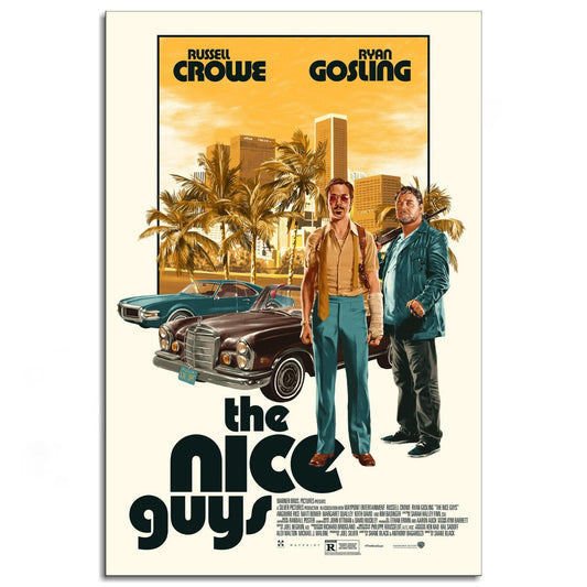 TOVAA The Nice Guys Comedy Action Movie Wall Art Canvas Prints Poster For Home Office Corridor Decorations Unframed 18"x12"