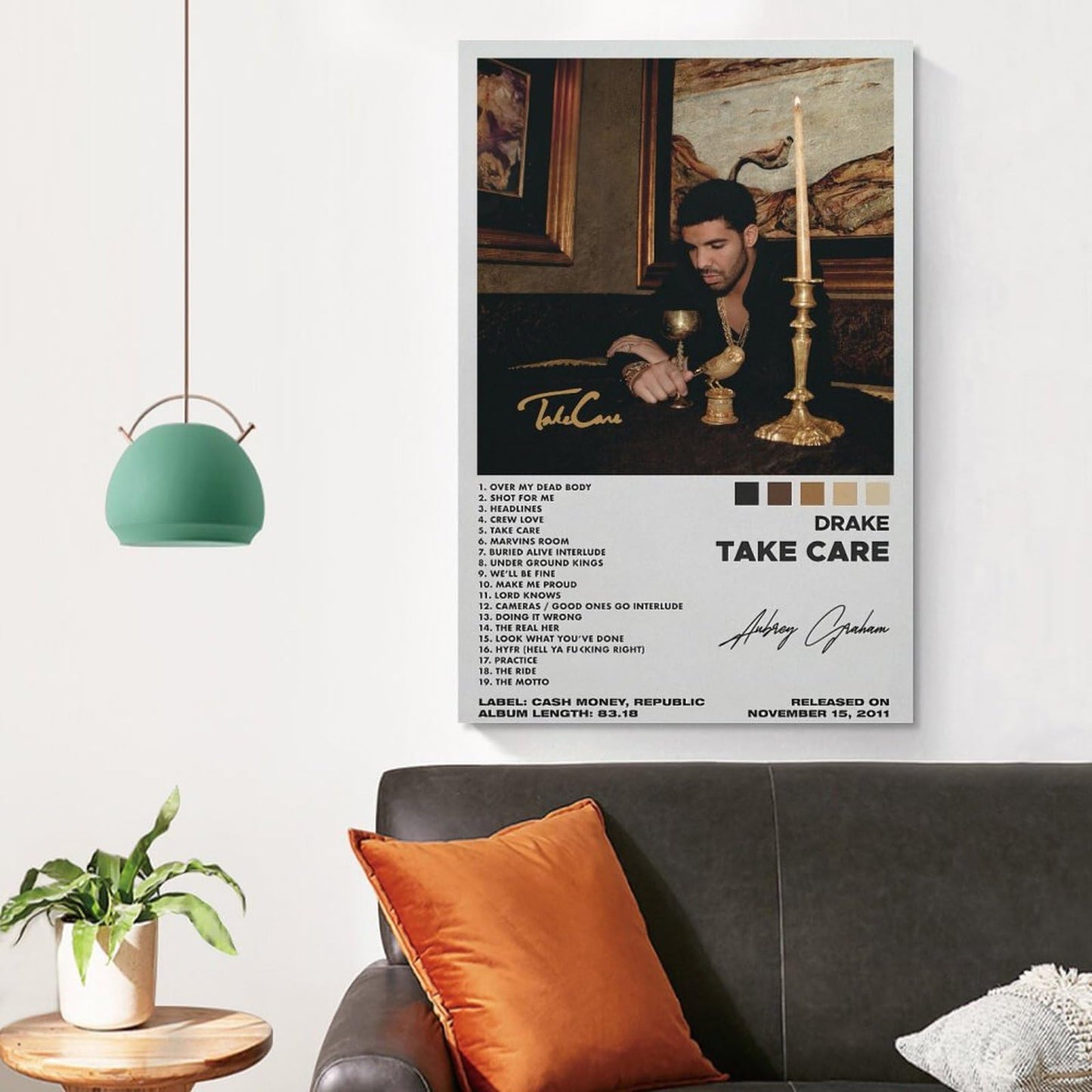 Take Care Album Cover Posters Music Posters Rapper Posters for Room Aesthetic Canvas Wall Art Prints for Wall Decor Room Decor Bedroom Decor Gifts 12x18inch(30x45cm) Unframe-style