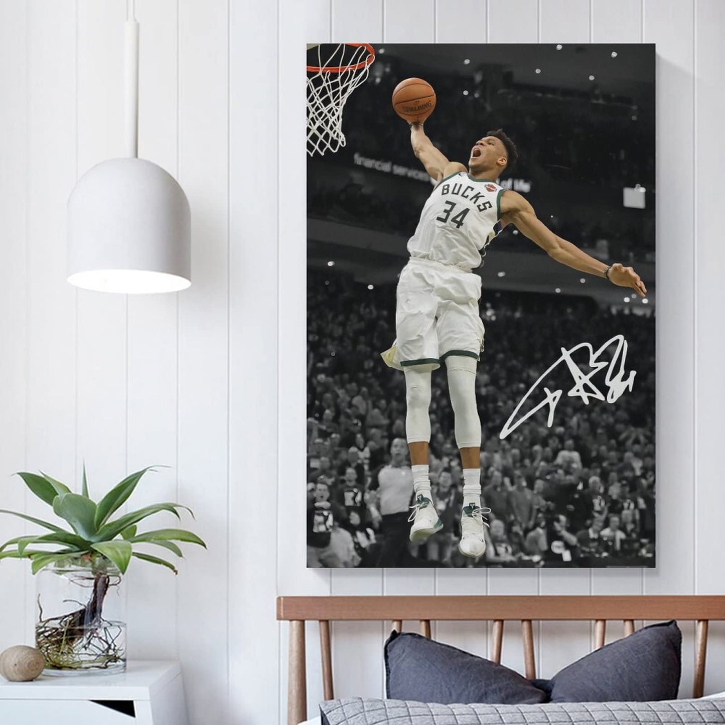 Giannis Antetokounmpo Poster 2 Wall Art Canvas Print Poster Home Bathroom Bedroom Office Living Room Decor Canvas Poster Unframe: 12x18inch(30x45cm)