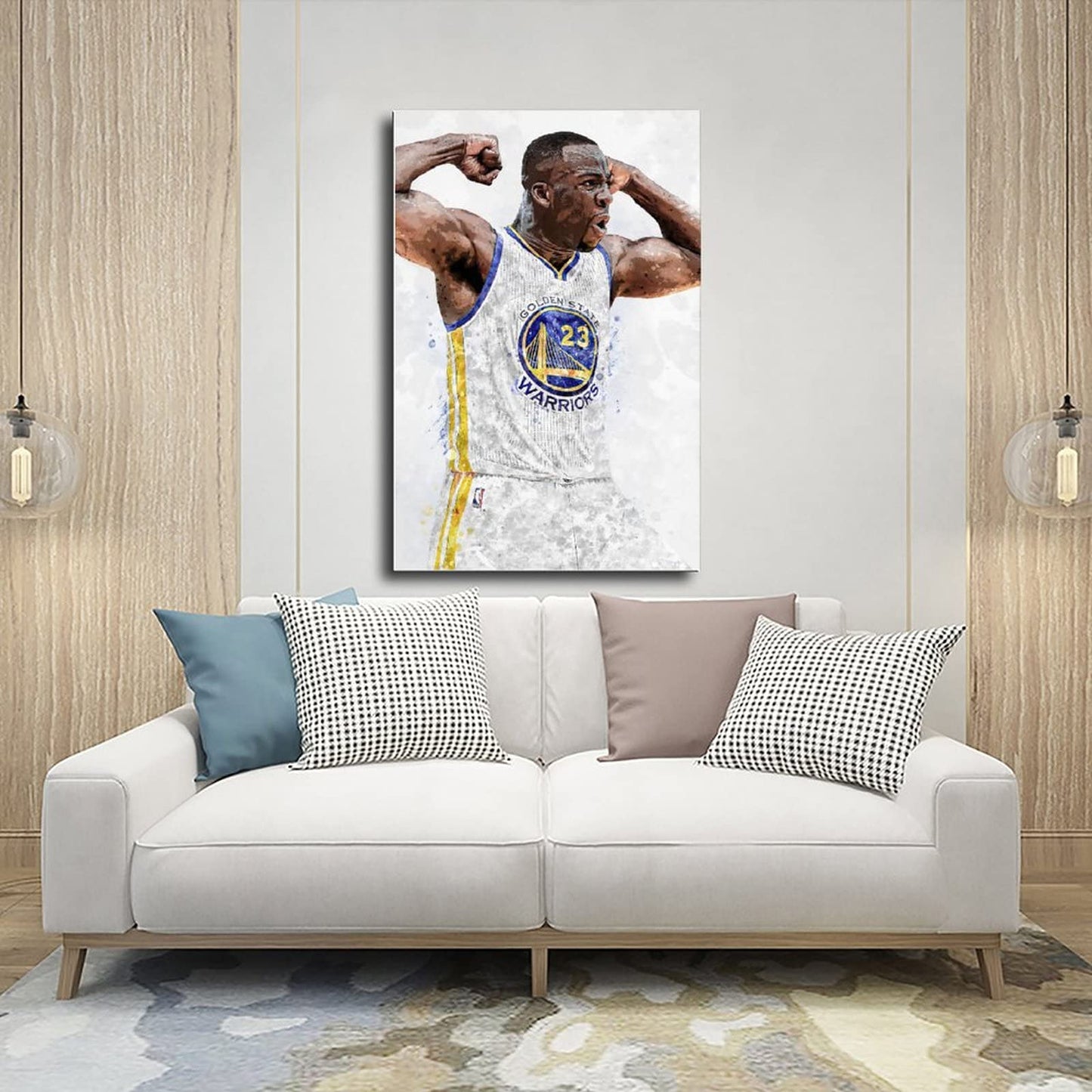 KAMUFF Draymond Green Poster Basketball Canvas Wall Art Dunking Picture Print For Boys Bedroom Unframe-style 12x18inch(30x45cm)