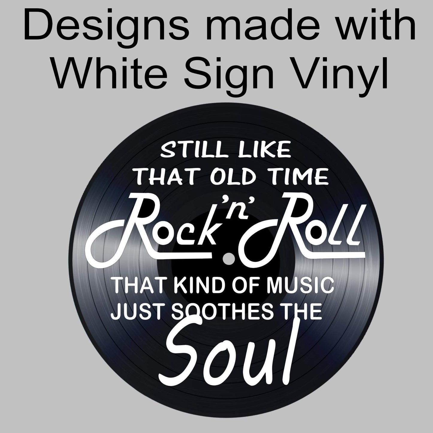 Old Time Rock N Roll Song Lyric Art on a REAL Vinyl Record, LP Record Wall Décor, Classic Rock