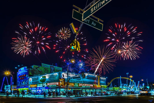 Saturday Night Coney Island by Chris Lord Photo Photograph Cool Wall Decor Art Print Poster 12x18