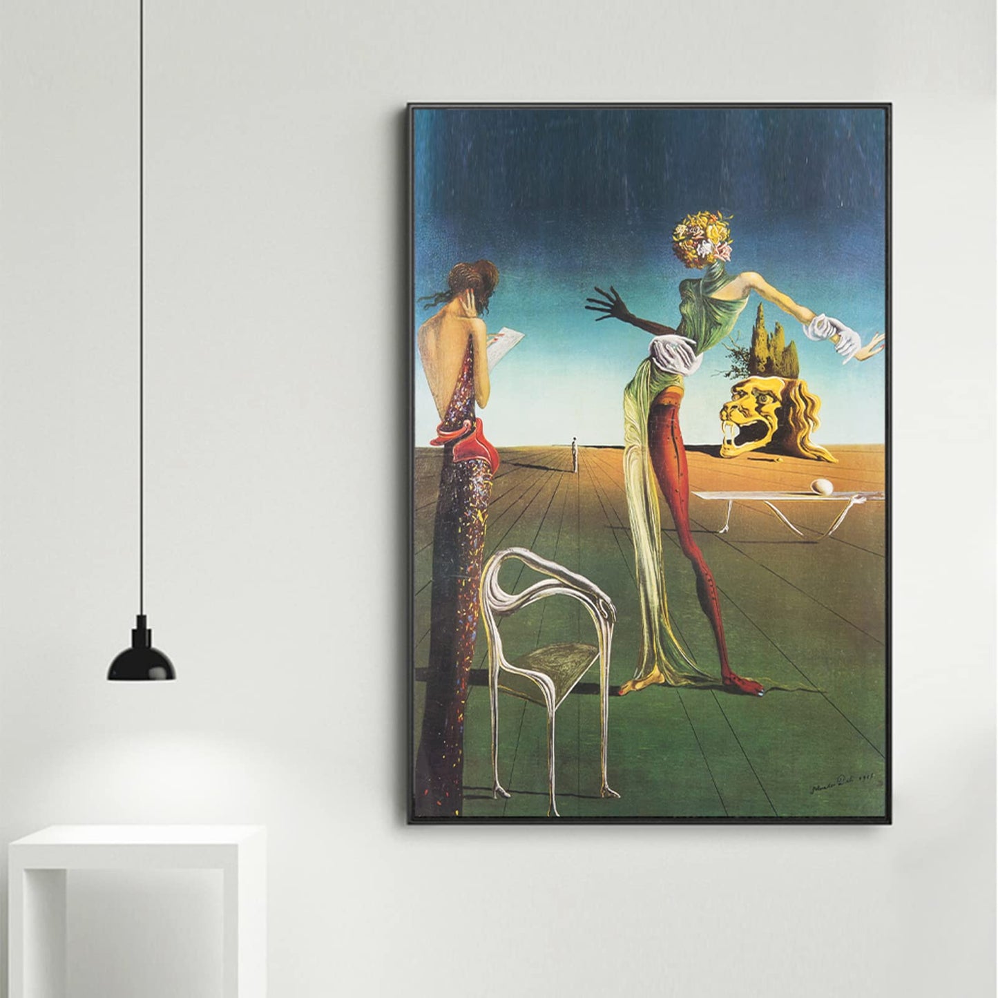 Salvador Dali Wall Art Prints - Woman With a Head of Roses Poster - Surrealism Famous Oil Painting Reproduction Abstract Canvas Pictures for Living Room Bedroom Modern Home Decor - Great Gift(Woman